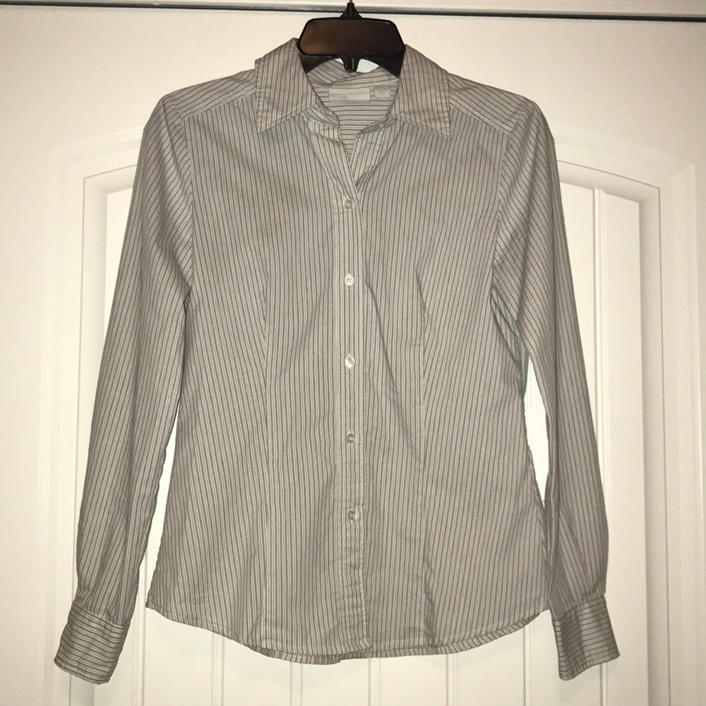 White and gray dress shirt